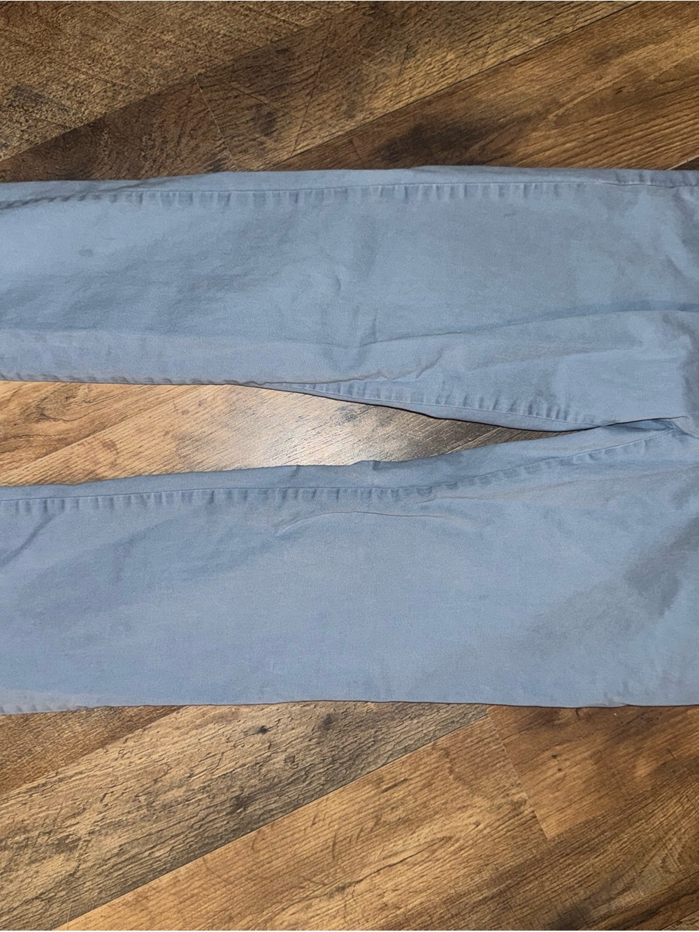 Tommy Hilfiger Light Blue Slim Fit Pants with Navy Label and Signature Trim
